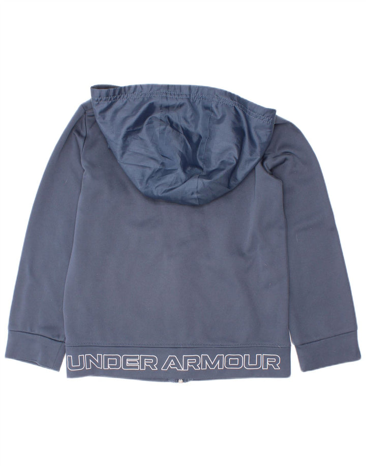 Under Armour Sweat à capuche zippé garçon 5-6 ans Bleu marine Polyester