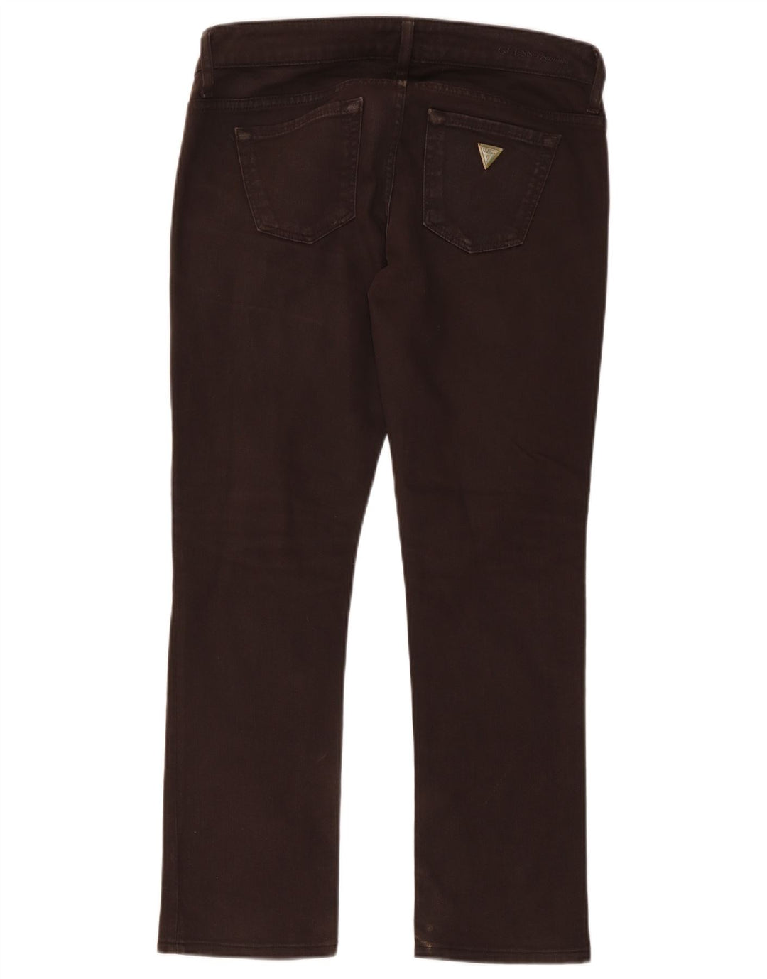 Guess Femme Jean Slim W29 L27 Marron Coton