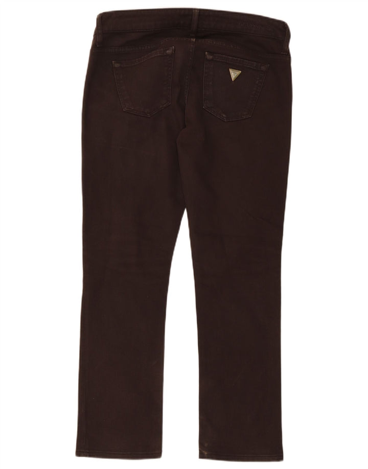 Guess Femme Jean Slim W29 L27 Marron Coton