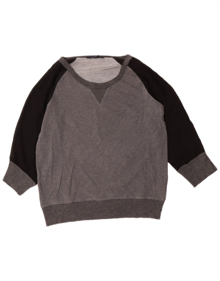 French Connection Sweat-shirt à manches 3/4 pour femme UK 10 Small Gris