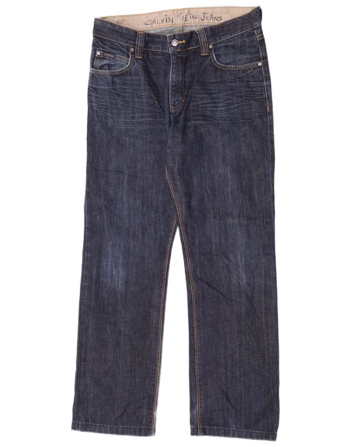 Calvin Klein Jean droit femme W33 L31 bleu marine