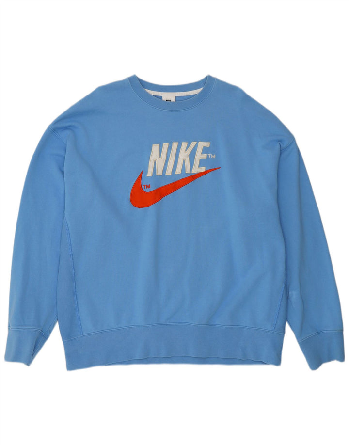 NIKE Homme Sweat Graphique Pull XL Bleu Coton