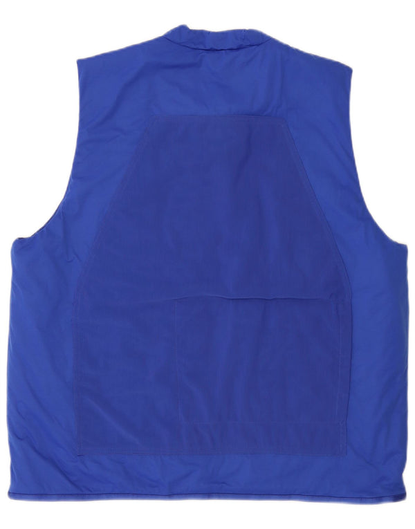 Adidas Veste de survêtement sans manches pour homme Large Bleu Polyamide