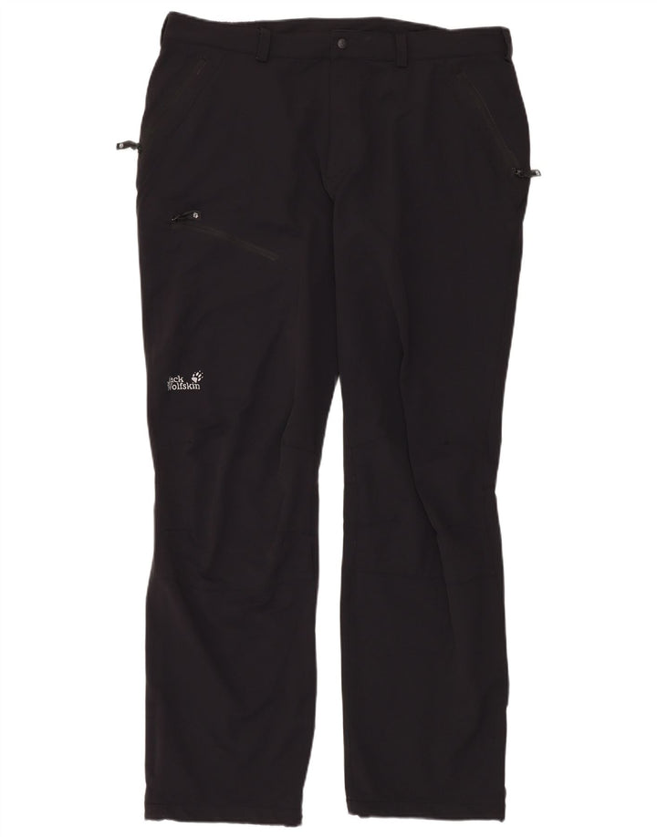 Jack Wolfskin Pantalon Cargo Homme UK 48 2XL W40 L34 Noir Polyamide