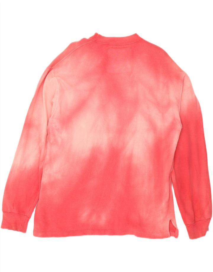 CHAMBERS Sweat-shirt graphique pour hommes en coton tie-dye rose grand