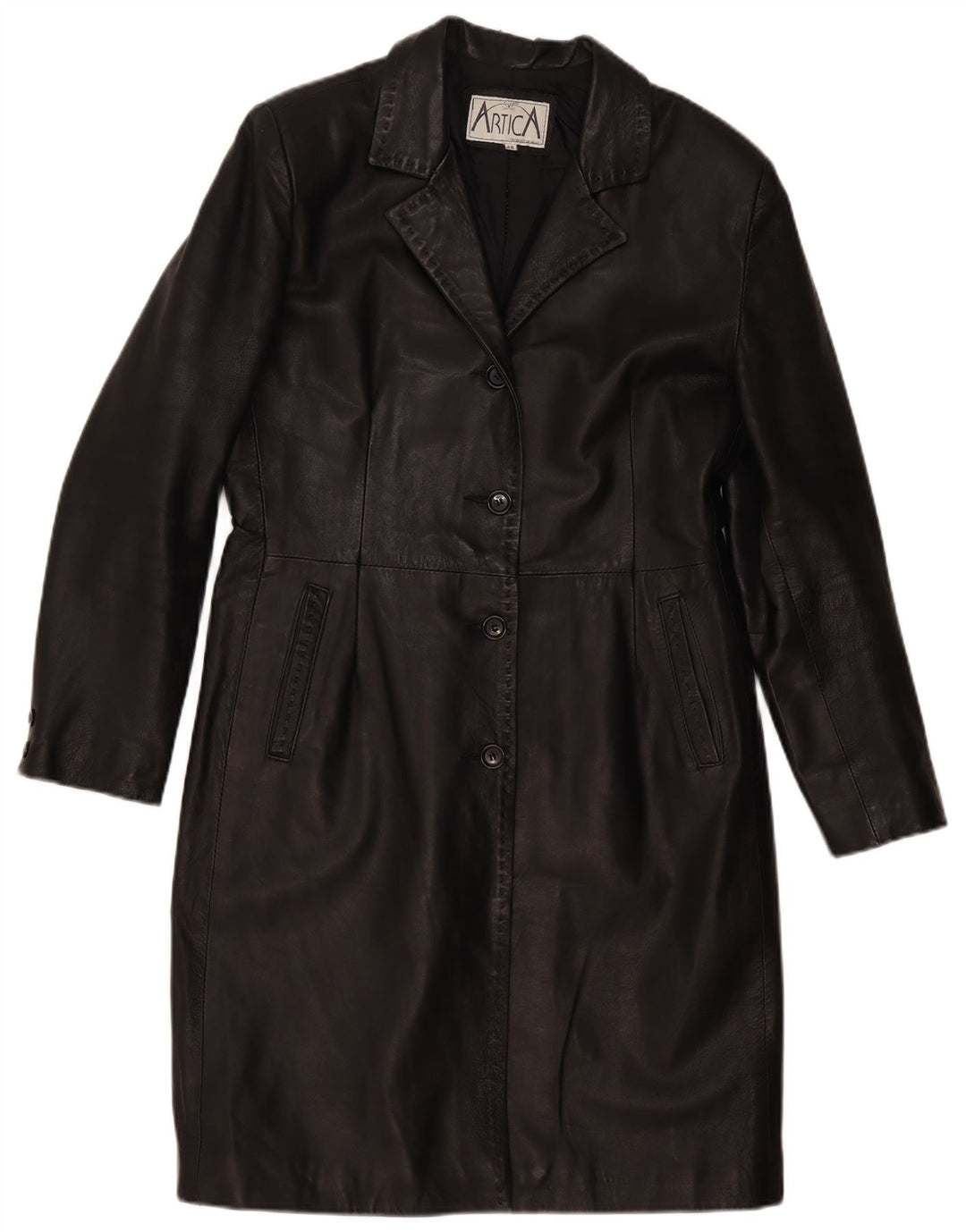 Manteau en cuir femme vintage IT 48 XL Cuir noir