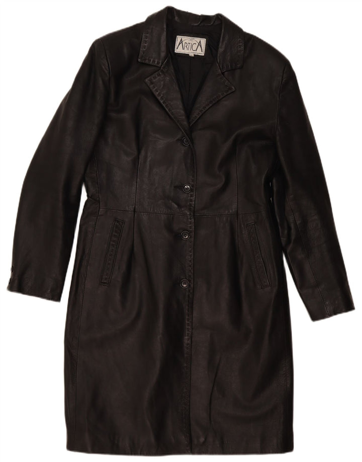 Manteau en cuir femme vintage IT 48 XL Cuir noir