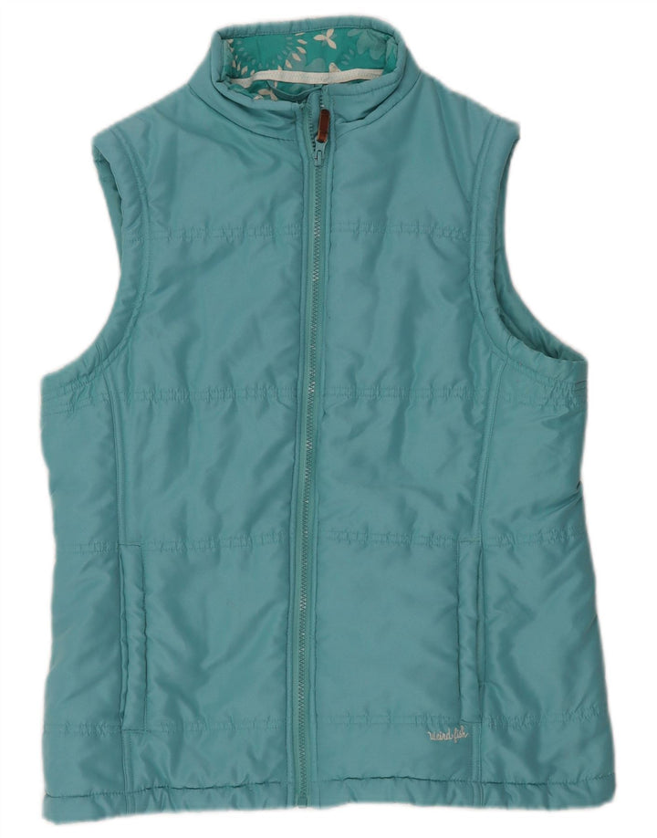 WEIRD FISH Gilet rembourré pour femme UK 14 Large Turquoise Polyester