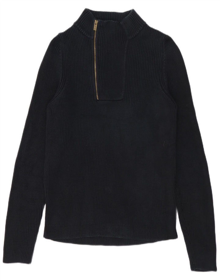 ZARA Pull col zippé homme bleu marine moyen
