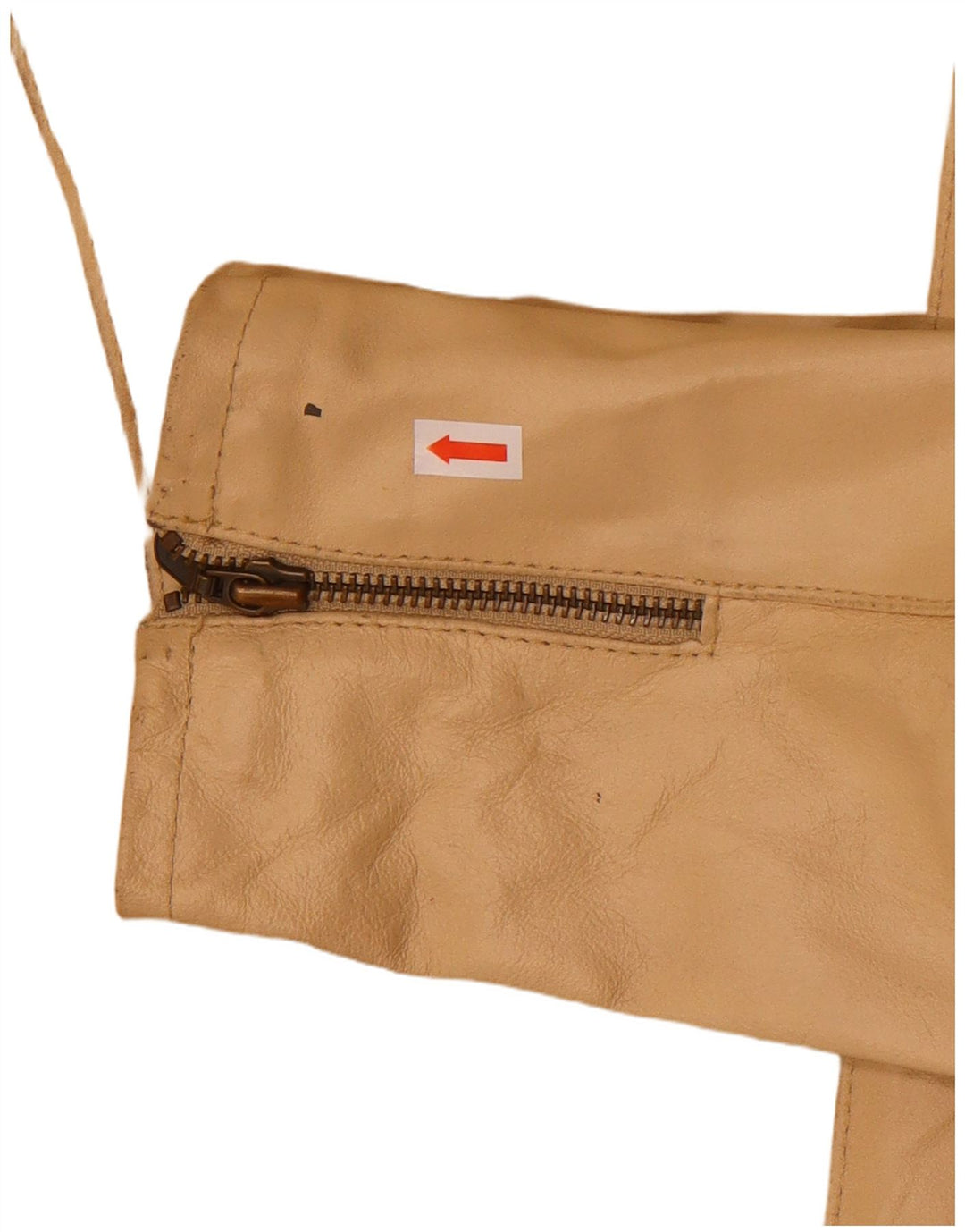 MOTIVI Veste de motard en cuir pour femme UK 8 Petit cuir beige