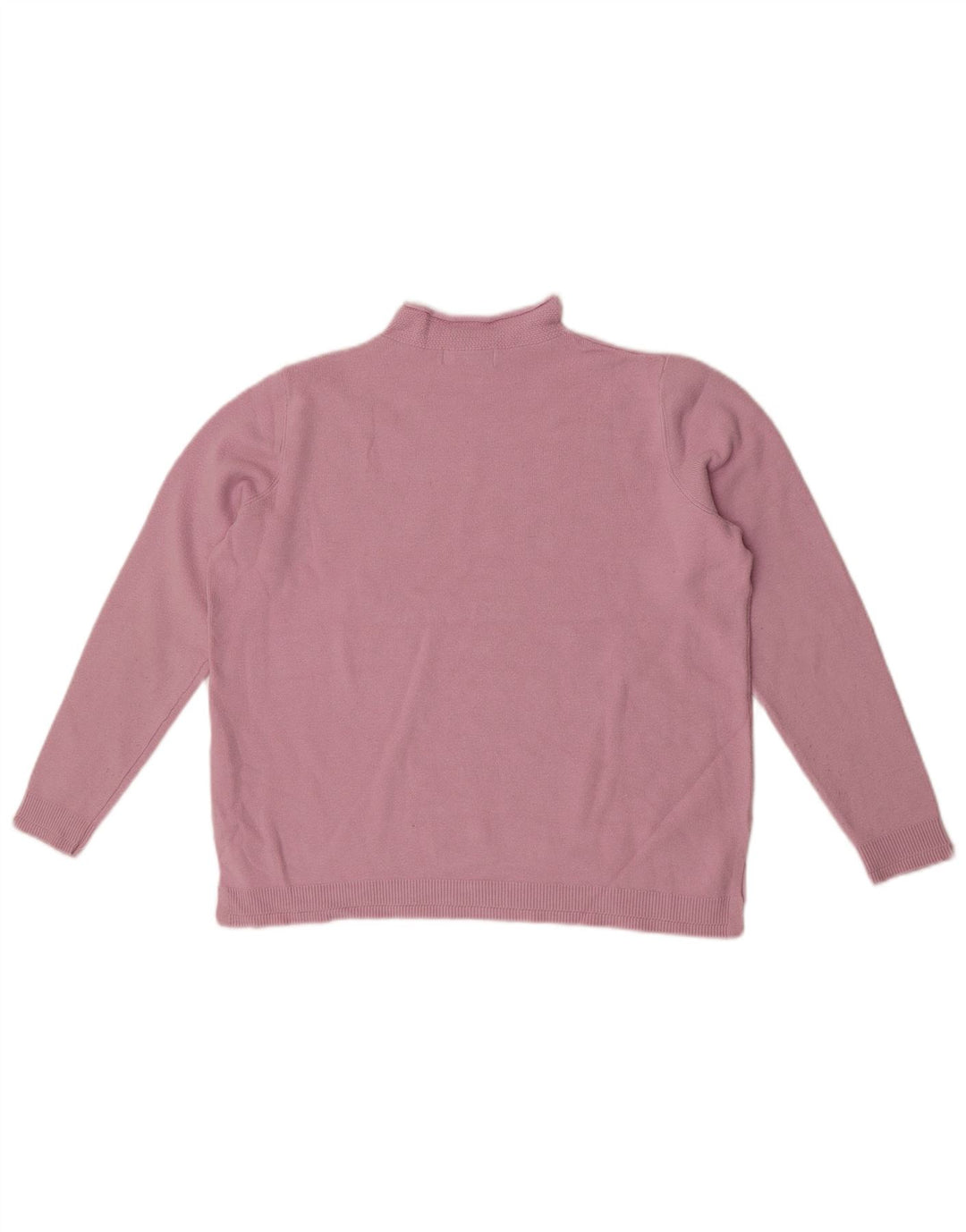 Marks & Spencer Pull col roulé pour femme UK 14 Large Viscose Rose