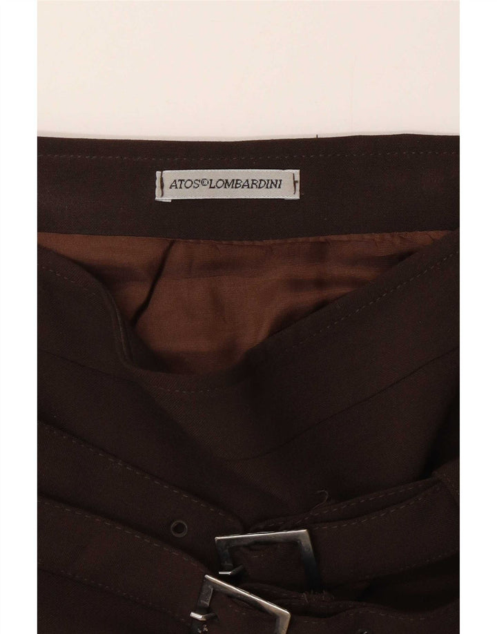 Atos Lombardini Femme Jupe Trapèze W30 Marron Moyen