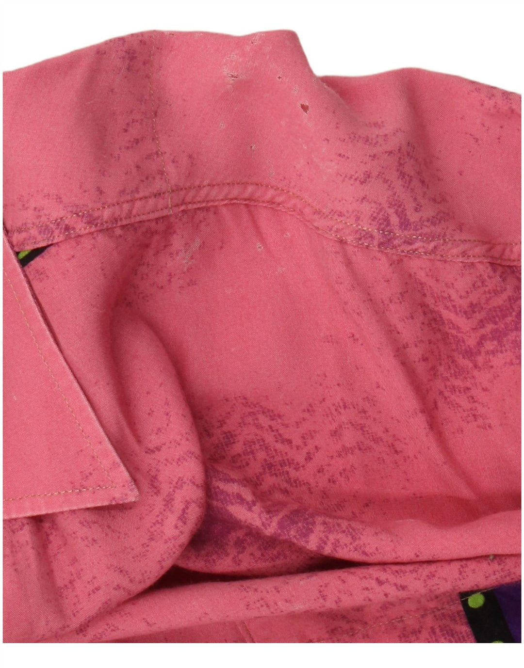 chemise à manches courtes vintage pour hommes grande viscose géométrique rose