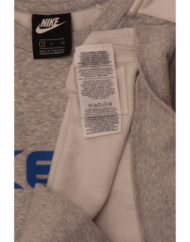 NIKE Sweat-shirt graphique pour hommes en coton color block petit gris