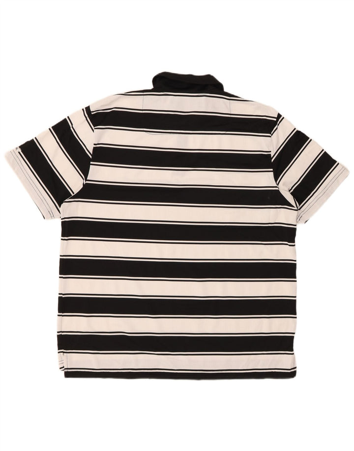 IZOD Polo Rugby Homme Large Noir Rayé Polyester