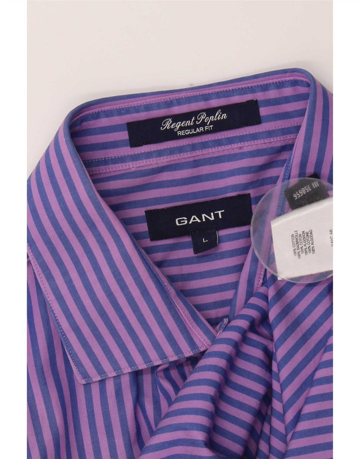 Gant Chemise Regular Fit Homme Bleu Rayé Coton