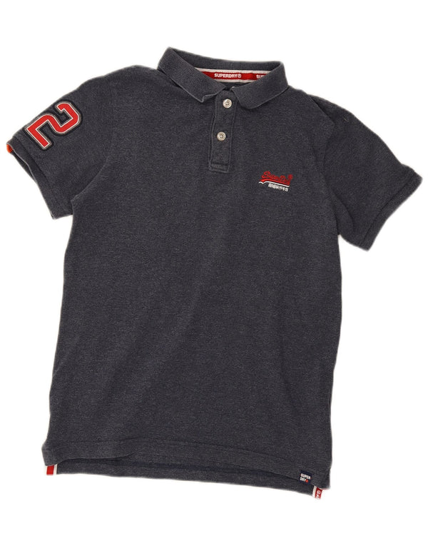 Superdry Polo Graphique Homme Large Bleu Marine Coton