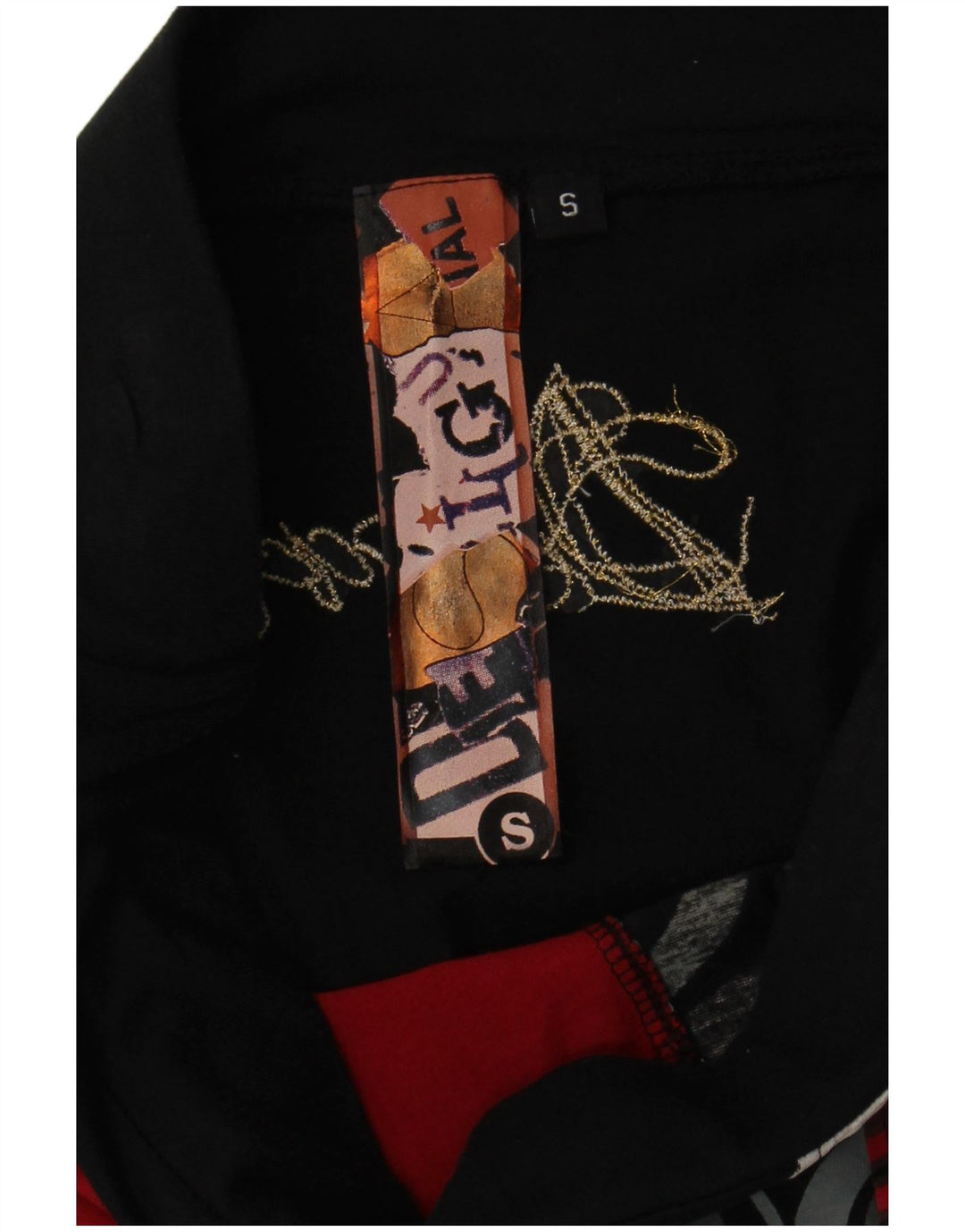 Desigual Femme Jupe Asymétrique Graphique Small W27 Noir