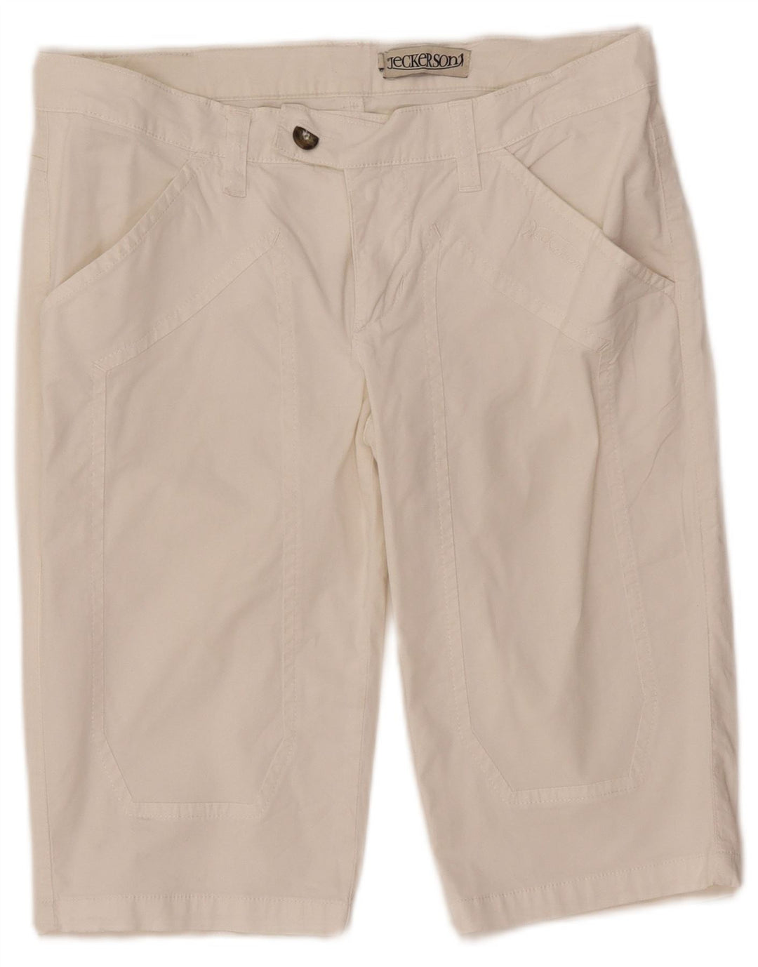 Jeckerson Short décontracté pour femme W30 en coton blanc moyen