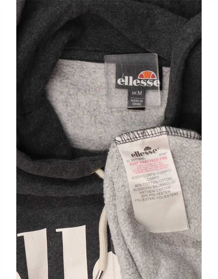 Ellesse Pull à Capuche Graphique Homme Gris Moyen Coton
