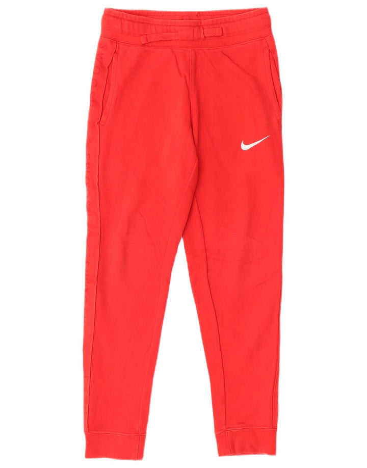Nike Pantalon de survêtement avec logo Swoosh pour garçon 8-9 ans Rouge Taille S