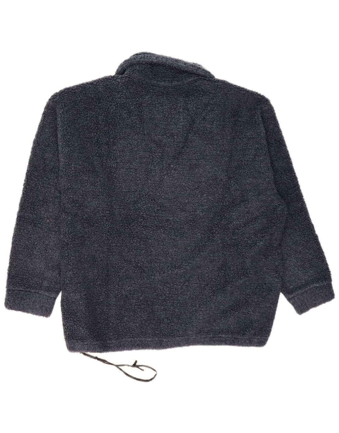 Belfe Pull oversize en polaire à col polo pour homme Bleu marine moyen