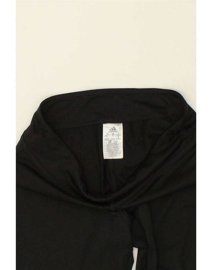 ADIDAS Womens Climalite Capri Leggings UK 12/14 Medium Black Polyester Vintage Adidas and Second-Hand Adidas from Messina Hembry 