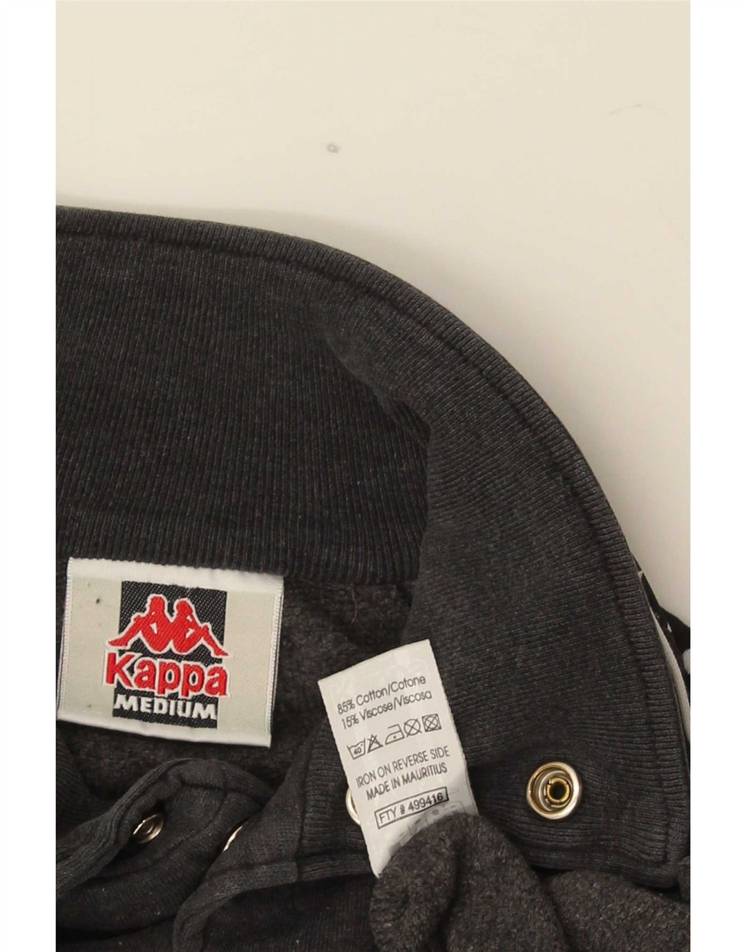 Kappa Veste de Survêtement Graphique Homme Gris Moyen Colorblock Coton