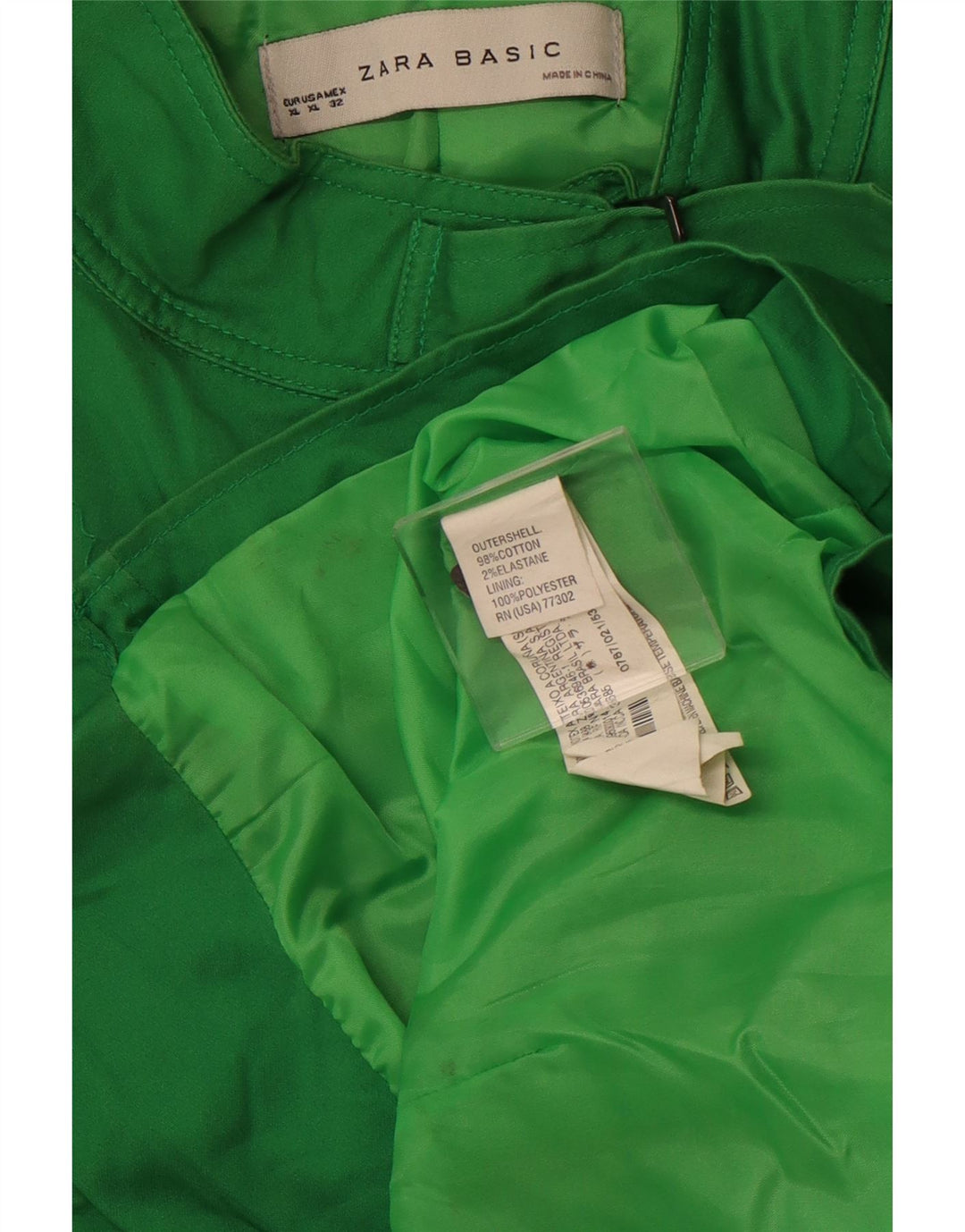 Veste utilitaire femme ZARA UK 18 XL coton vert