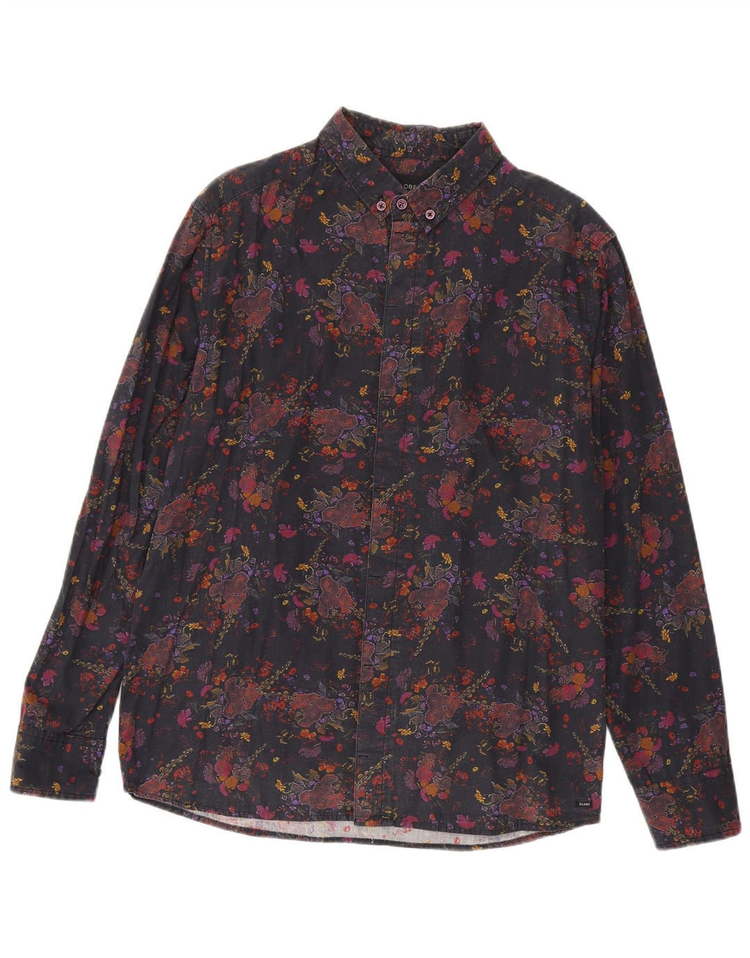 Chemise homme vintage Grand coton floral noir