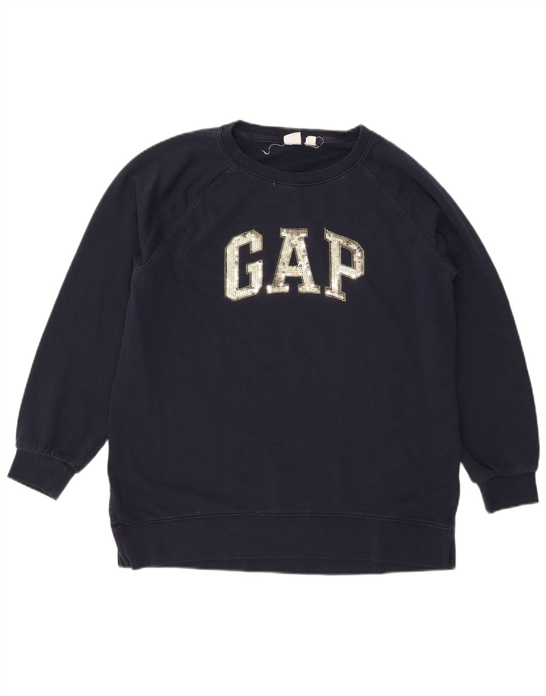 Gap Sweat-shirt surdimensionné graphique pour femme UK 10 Petit coton bleu marine