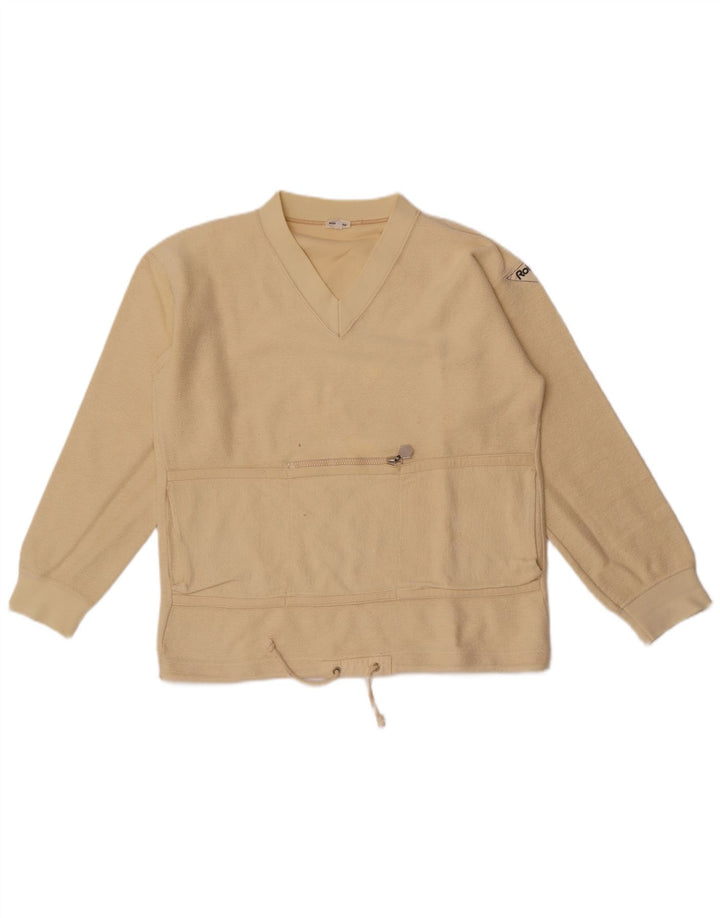 Sweat-shirt femme vintage Jumper IT 50 XL Beige