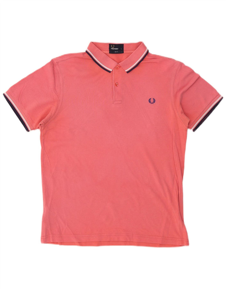 Fred Perry Polo Slim Fit pour homme en coton rose Taille L