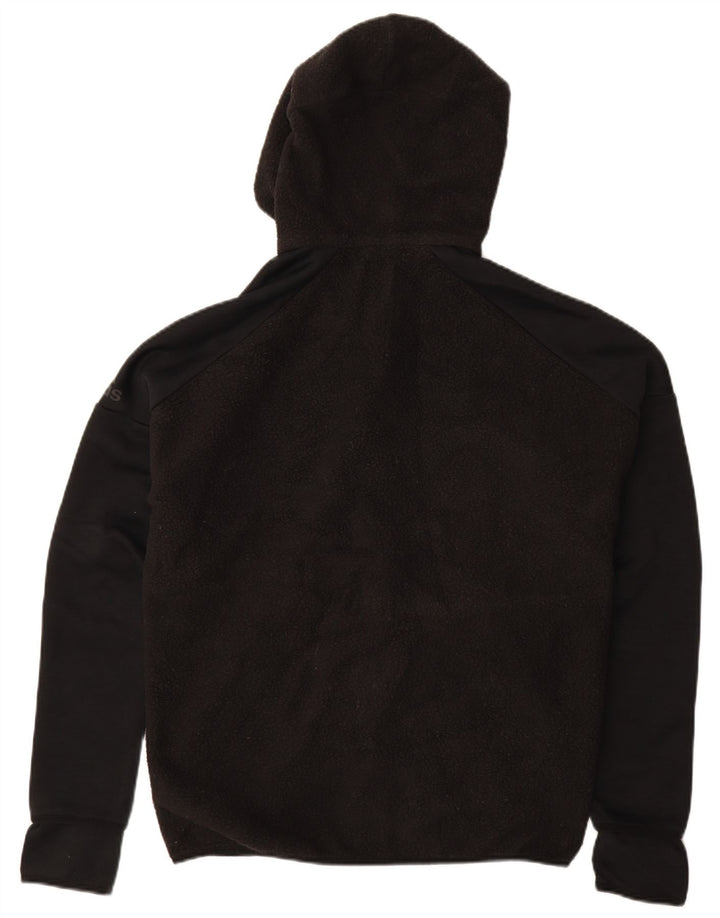 ADIDAS Veste polaire à capuche pour homme UK 38 Medium Noir