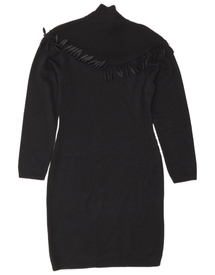 Byblos Robe pull à manches longues pour femme IT 42 Laine noire moyenne