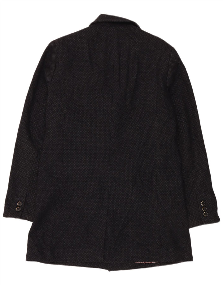 Ted Baker Manteau pour homme Taille 5 XL Laine tachetée noire