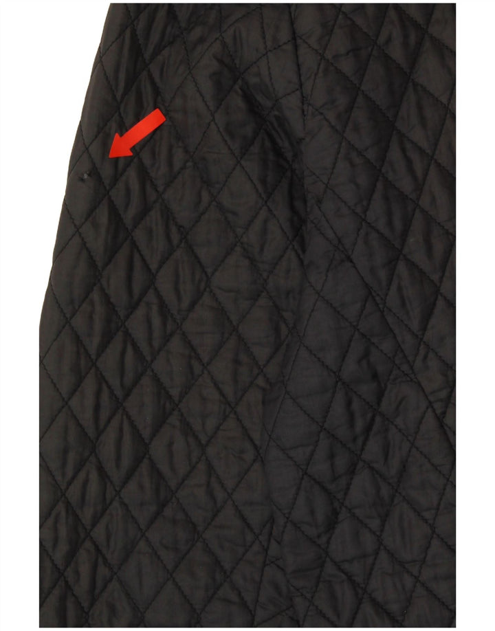 BARBOUR Veste matelassée pour femme UK 14 Large Nylon Noir