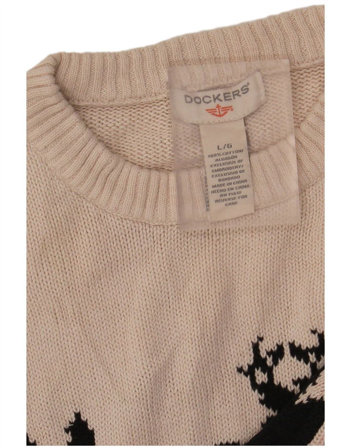 Dockers Débardeur pour homme en coton Fair Isle Rouge Large