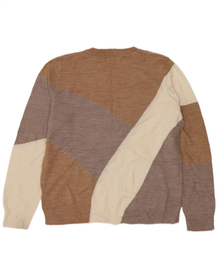 MARKS & SPENCER Pull à col rond pour femme UK 12 Marron moyen