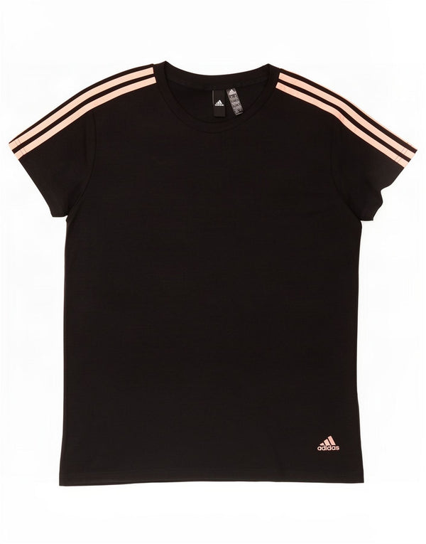 Adidas T-Shirt Femme Top UK 24/26 2XL Noir Polyester