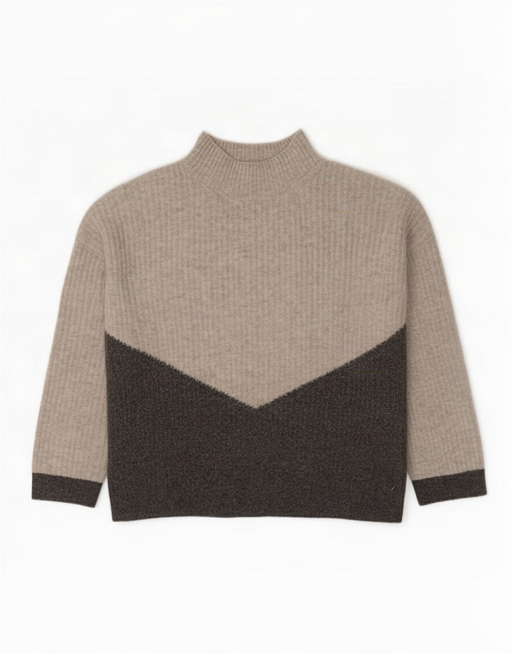 Marks & Spencer Pull col roulé pour femme UK 10 Petit Gris