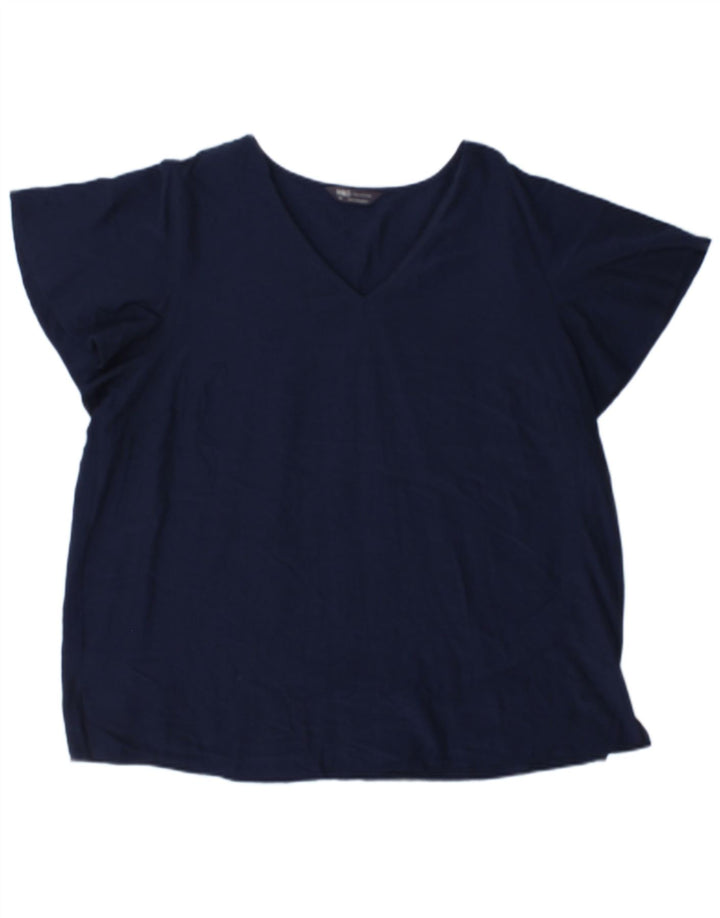 Marks & Spencer Chemisier pour femme UK 20 2XL Bleu marine Viscose