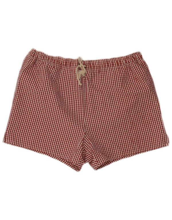 Ermenegildo Zegna Short de bain homme grand vichy rouge