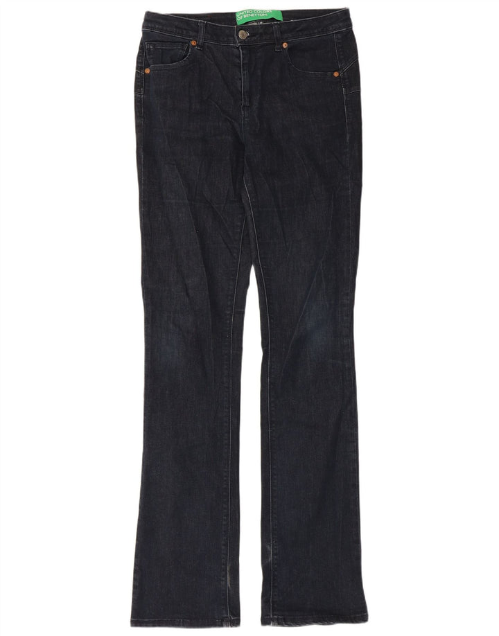 Benetton Jean Bootcut Femme W30 L34 Bleu Marine
