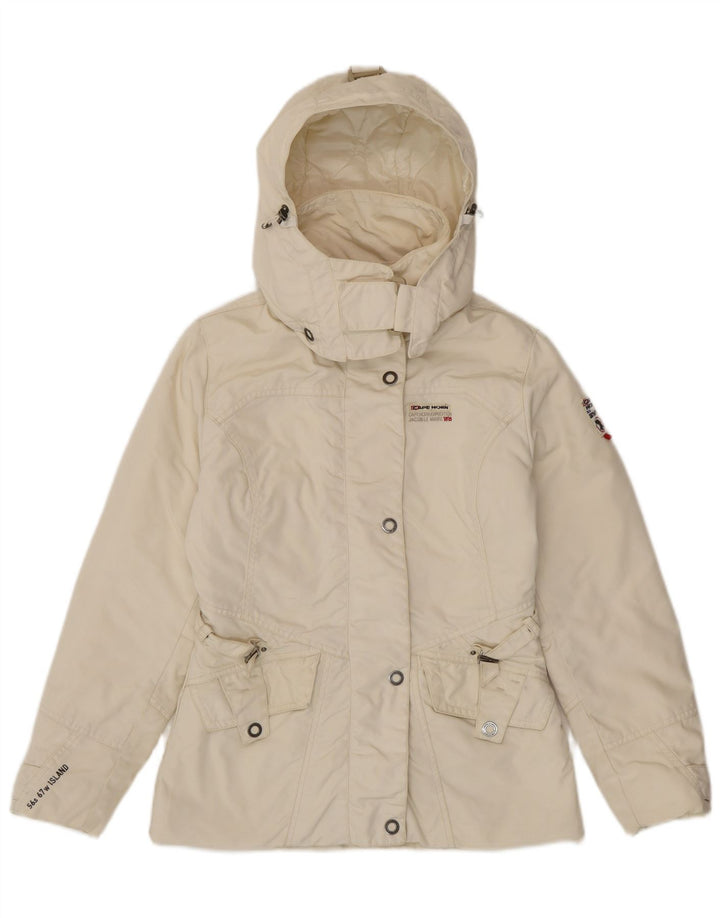 CAPE HORN Veste coupe-vent à capuche pour femme UK 14 Medium Off White