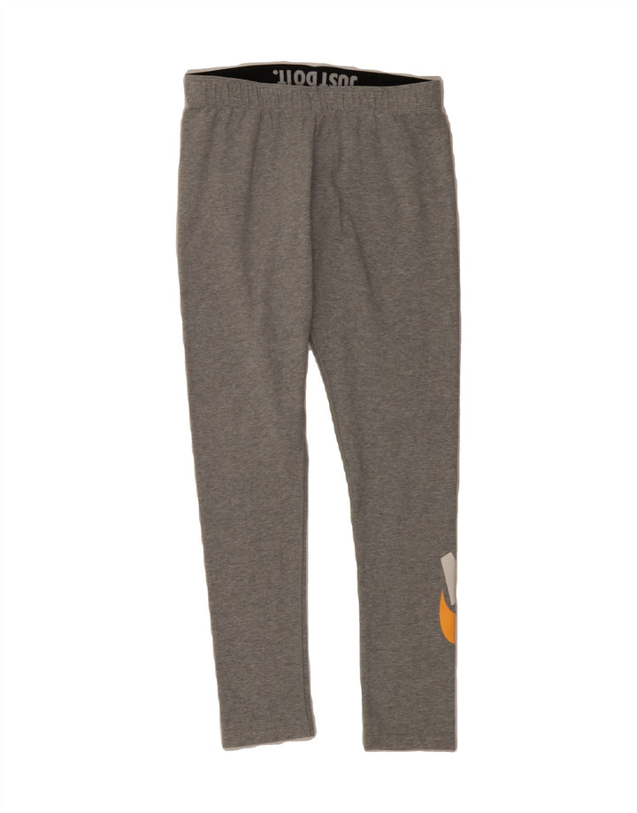 NIKE Womens Graphic Leggings UK 14 Medium  Grey Cotton Vintage Nike and Second-Hand Nike from Messina Hembry 