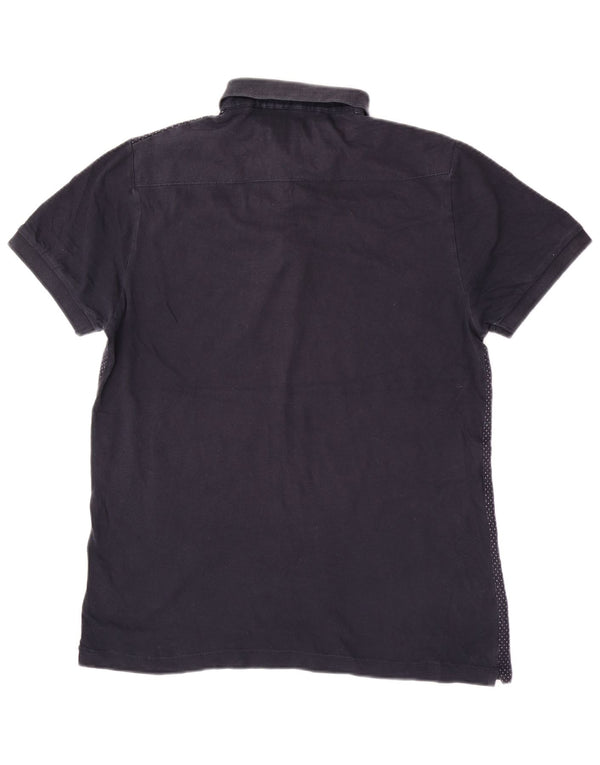 French Connection Polo Slim Homme Bleu Marine à Pois Coton
