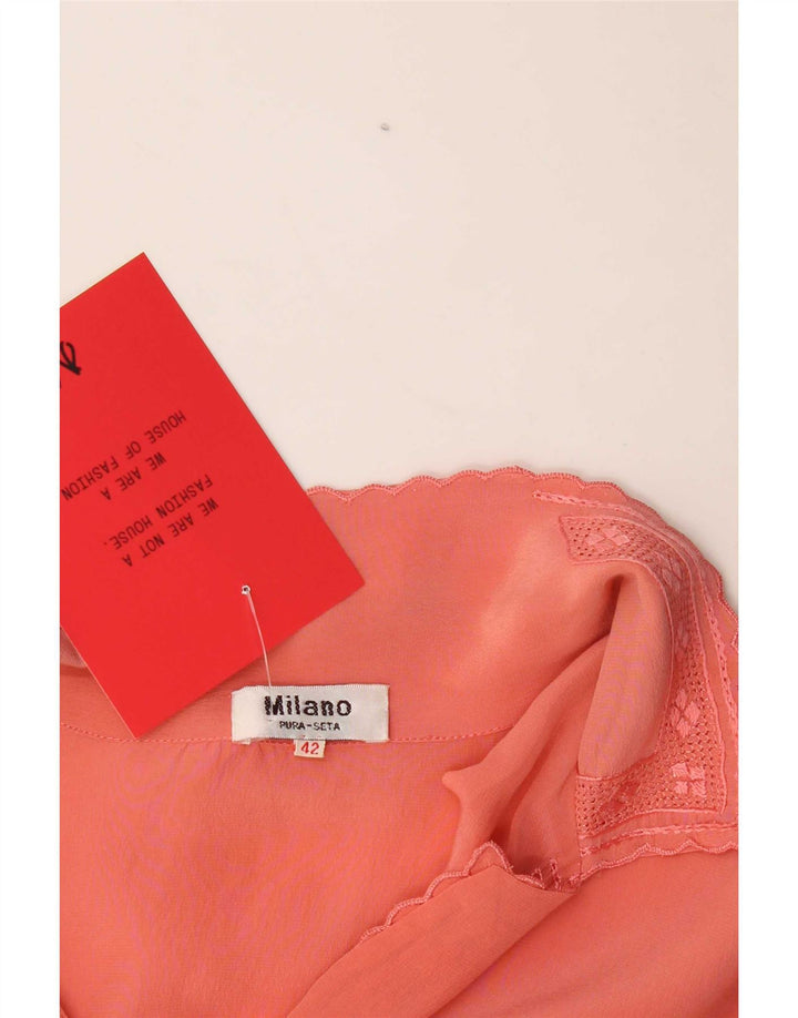 Chemisier chemise femme vintage EU 42 Grande soie rose