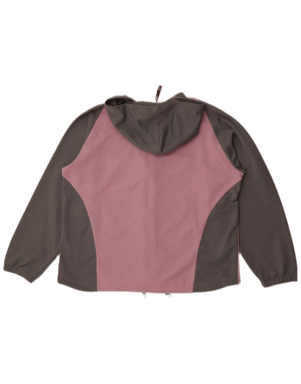Diadora Veste de survêtement à capuche pour femme UK 14 Large Rose Colourblock