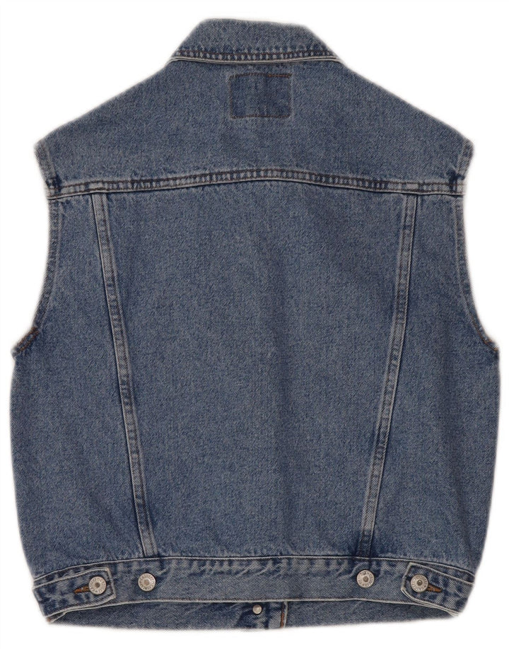 Casucci Gilet en jean pour femme UK 12 Bleu moyen